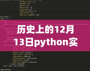 歷史上的12月13日，Python股市實時追蹤先鋒，科技重塑股市風云日