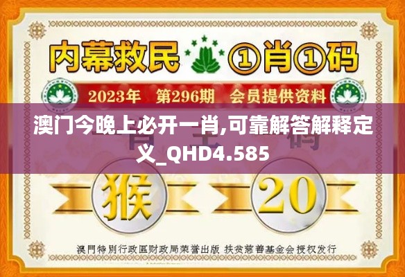 澳門(mén)今晚上必開(kāi)一肖,可靠解答解釋定義_QHD4.585