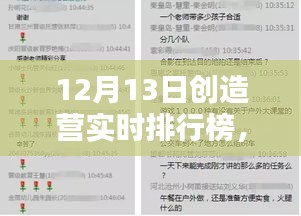 創(chuàng)造營熱血青春之戰(zhàn)，實(shí)時排行榜揭曉，12月13日青春閃耀