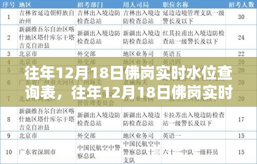 往年12月18日佛崗實時水位查詢表深度解析，特性、體驗、對比與用戶分析