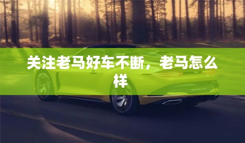 關(guān)注老馬好車不斷，老馬怎么樣 