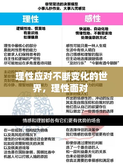 理性應(yīng)對(duì)不斷變化的世界，理性面對(duì) 