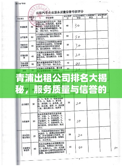青浦出租公司排名大揭秘，服務(wù)質(zhì)量與信譽的綜合評價報告