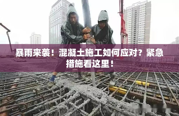 暴雨來襲！混凝土施工如何應(yīng)對？緊急措施看這里！