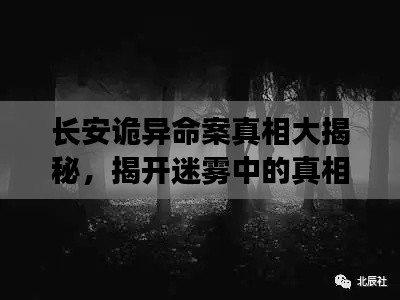 長安詭異命案真相大揭秘，揭開迷霧中的真相！