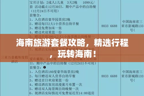 海南旅游套餐攻略，精選行程，玩轉(zhuǎn)海南！