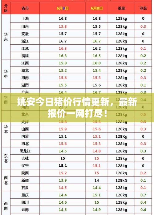 姚安今日豬價行情更新，最新報價一網打盡！