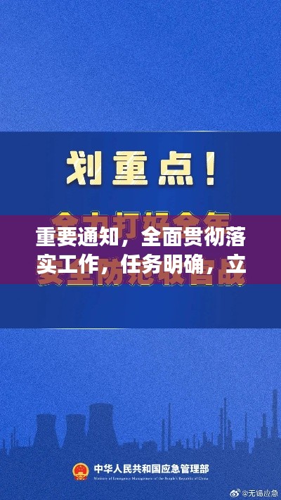 重要通知，全面貫徹落實(shí)工作，任務(wù)明確，立即行動(dòng)！