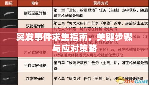 突發(fā)事件求生指南，關鍵步驟與應對策略