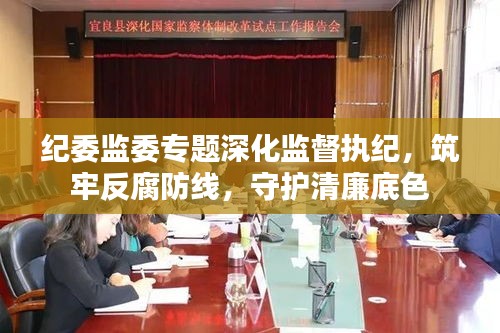 紀(jì)委監(jiān)委專題深化監(jiān)督執(zhí)紀(jì)，筑牢反腐防線，守護(hù)清廉底色