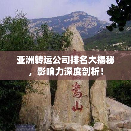 亞洲轉(zhuǎn)運公司排名大揭秘，影響力深度剖析！